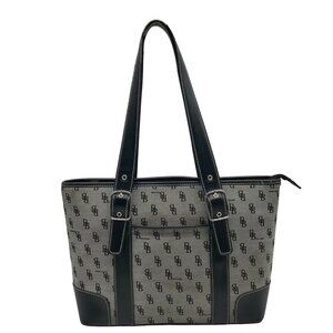 Brentano Gray And Black Monogram Fabric Shoulder Bag